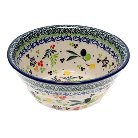 Polish Pottery Ridged 5.5" Bowl (Spice of Life) | A696-U4843 Additional Image at PolishPotteryOutlet.com
