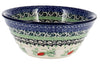 Polish Pottery Ridged 5.5" Bowl (Perennial Bouquet) | A696-U4968 at PolishPotteryOutlet.com