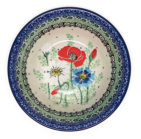 Bowl, Round, Ridged, 5.5" in "Perennial Bouquet" by Ceramika Artystyczna | A696-U4968