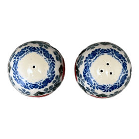 Polish Pottery Small Salt & Pepper Set (Rosie's Garden) | A735S-1490X Additional Image at PolishPotteryOutlet.com