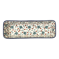A picture of a Polish Pottery Extra Long Bread Baker (Fall Berries) | A784-1186X as shown at PolishPotteryOutlet.com/products/extra-long-bread-baker-fall-berries-a784-1186x