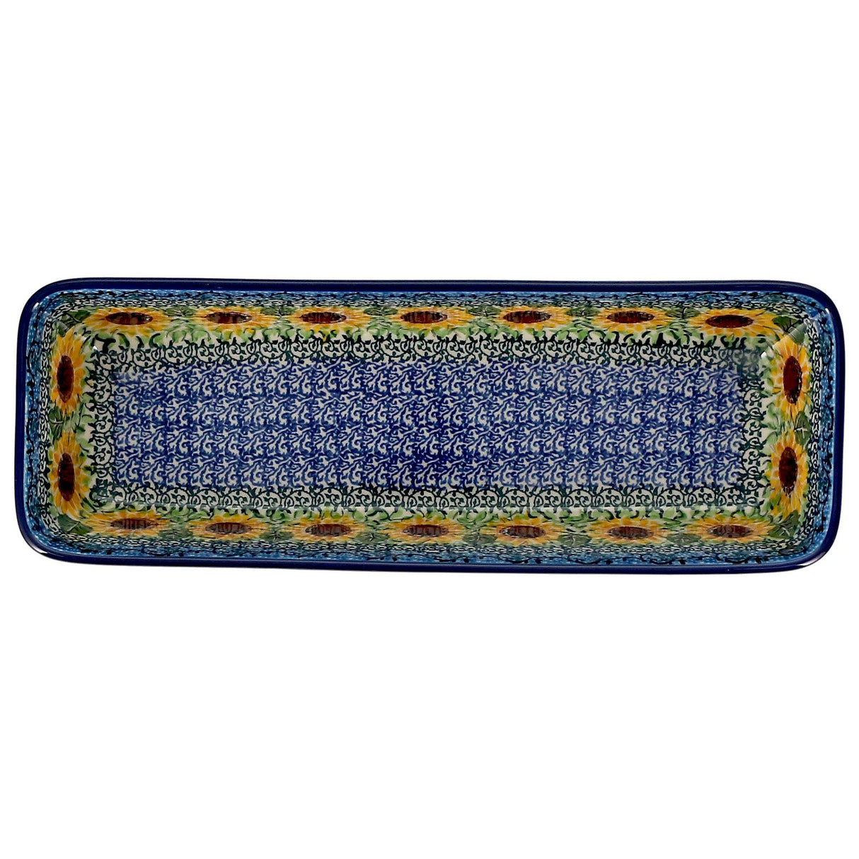 Baker, Bread, Extra Long, 12" x 4.75" in "Sunflowers" by Ceramika Artystyczna | A784-U4739