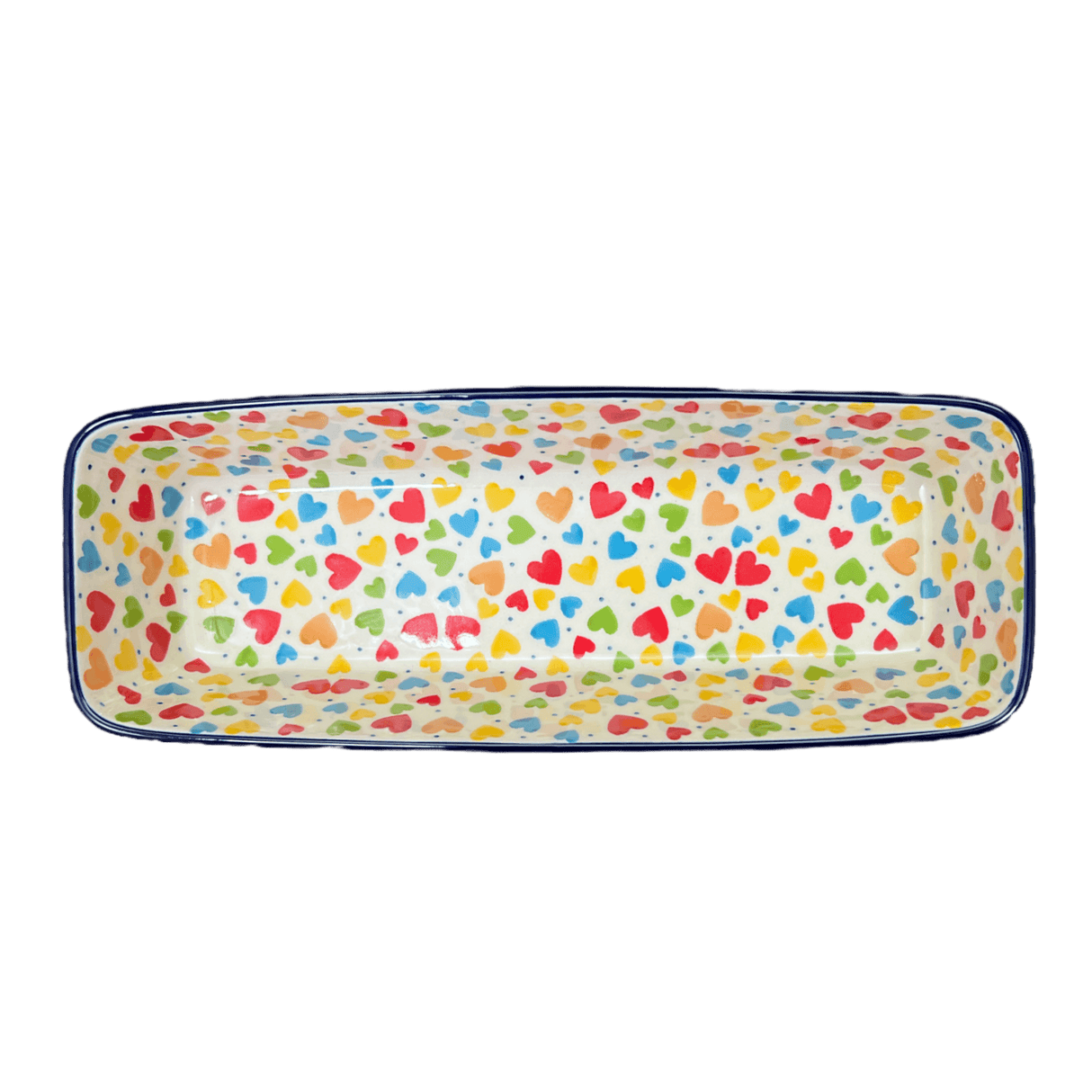 Baker, Bread, Extra Long, 12" x 4.75" in "Rainbow Hearts" by Ceramika Artystyczna | A784-U4833