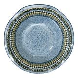 Fluted Bowl, 13.5" in "Aztec Blues" by Ceramika Artystyczna | A801-U4428