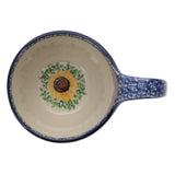 Bowl, Round, Loop Handle, 16 oz in "Sunflowers" by Ceramika Artystyczna | A845-U4739