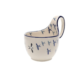Polish Pottery Loop Handle Bowl (Birds of a Feather) | A845-U4832 Additional Image at PolishPotteryOutlet.com