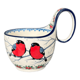 Bowl, Round, Loop Handle, 16 oz in "Bullfinch Berries" by Ceramika Artystyczna | A845-U4917