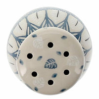 A picture of a Polish Pottery Parmesan/Spice Shaker (Lone Owl) | A934-U4872 as shown at PolishPotteryOutlet.com/products/parmesan-spice-shaker-lone-owl