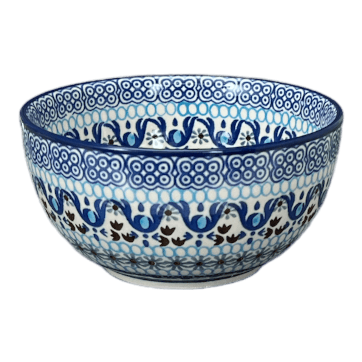 Bowl, Round, Deep, 5.5" in "Blue Ribbon" by Ceramika Artystyczna | A986-1026X