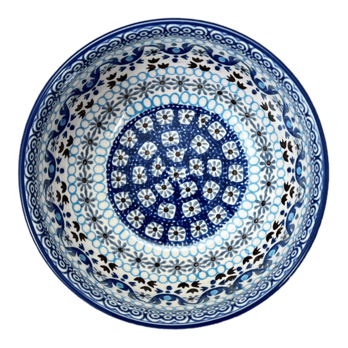 Bowl, Round, Deep, 5.5" in "Blue Ribbon" by Ceramika Artystyczna | A986-1026X