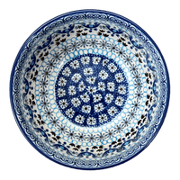 A picture of a Polish Pottery Deep 5.5" Bowl (Blue Ribbon) | A986-1026X as shown at PolishPotteryOutlet.com/products/deep-5-5-bowl-blue-ribbon-a986-1026x