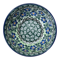 A picture of a Polish Pottery Deep 5.5" Bowl (Clematis) | A986-1538X as shown at PolishPotteryOutlet.com/products/5-5-bowl-clematis-a986-1538x