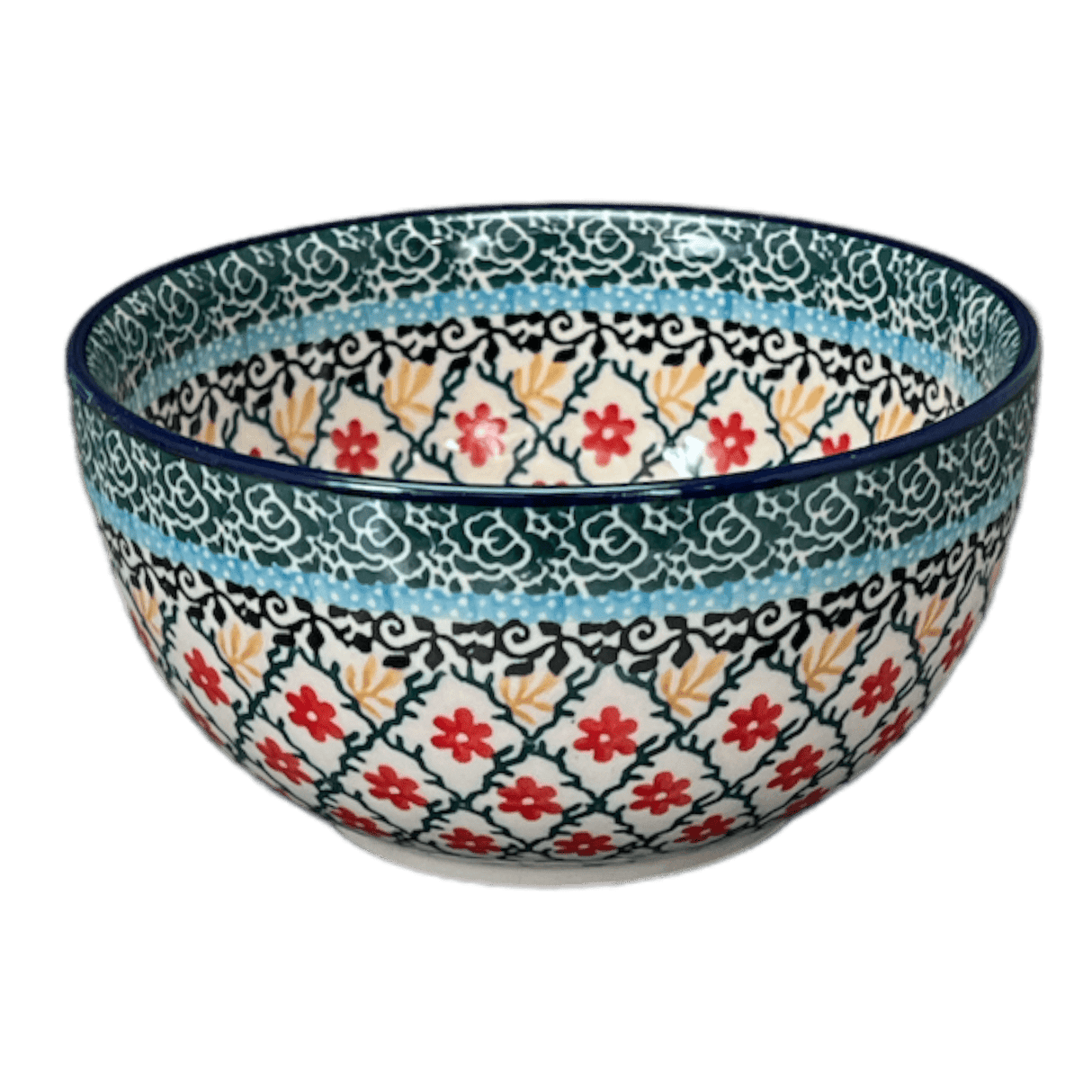 Bowl, Round, Deep, 5.5" in "Garden Trellis" by Ceramika Artystyczna | A986-U2123