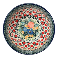 A picture of a Polish Pottery Deep 5.5" Bowl (Garden Trellis) | A986-U2123 as shown at PolishPotteryOutlet.com/products/deep-5-5-bowl-garden-trellis-a986-u2123