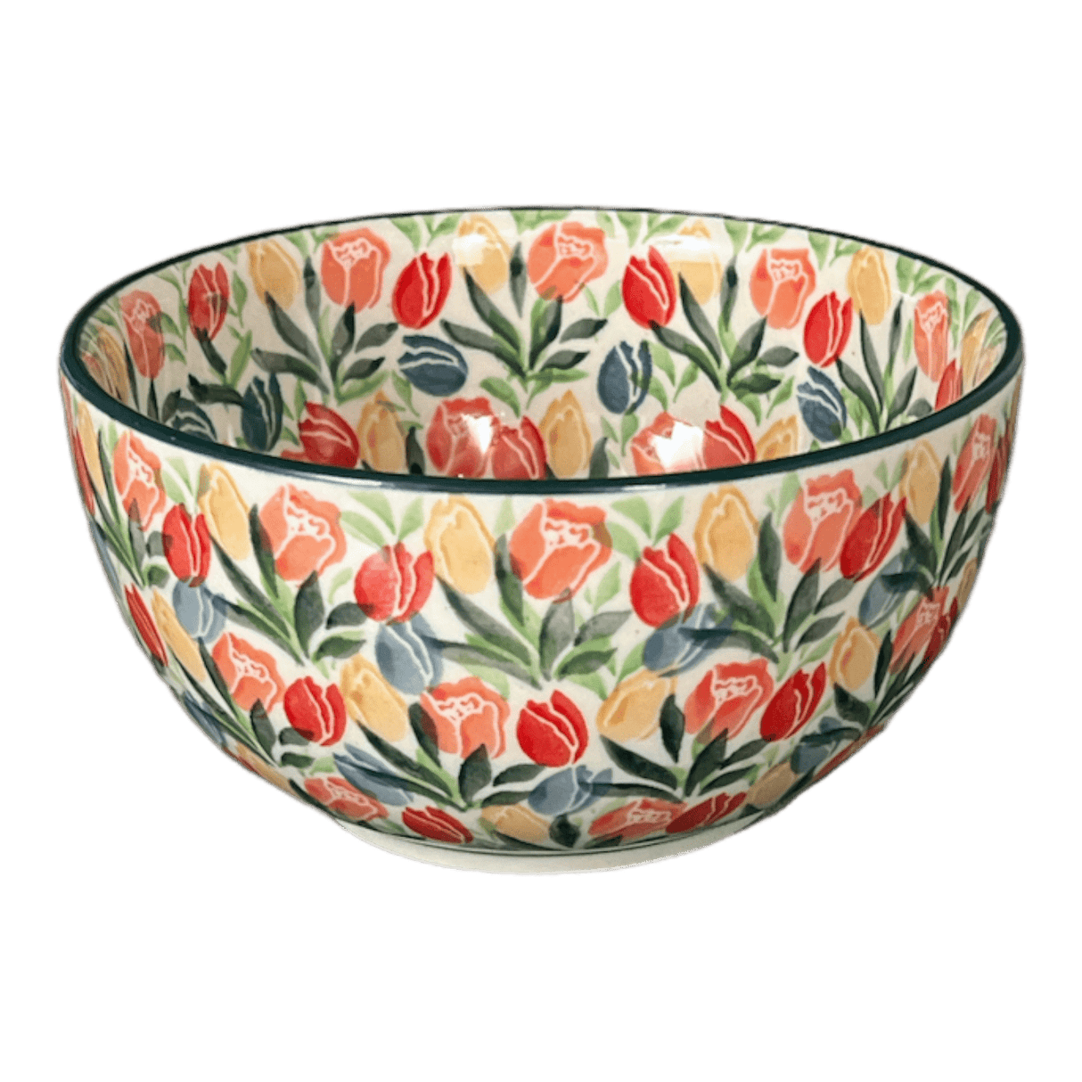 Bowl, Round, Deep, 5.5" in "Tulip Burst" by Ceramika Artystyczna | A986-U4226