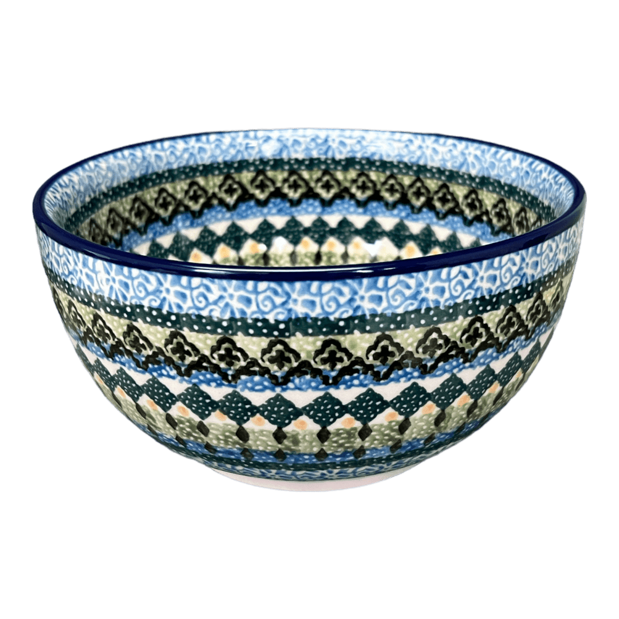 Bowl, Round, Deep, 5.5" in "Aztec Blues" by Ceramika Artystyczna | A986-U4428