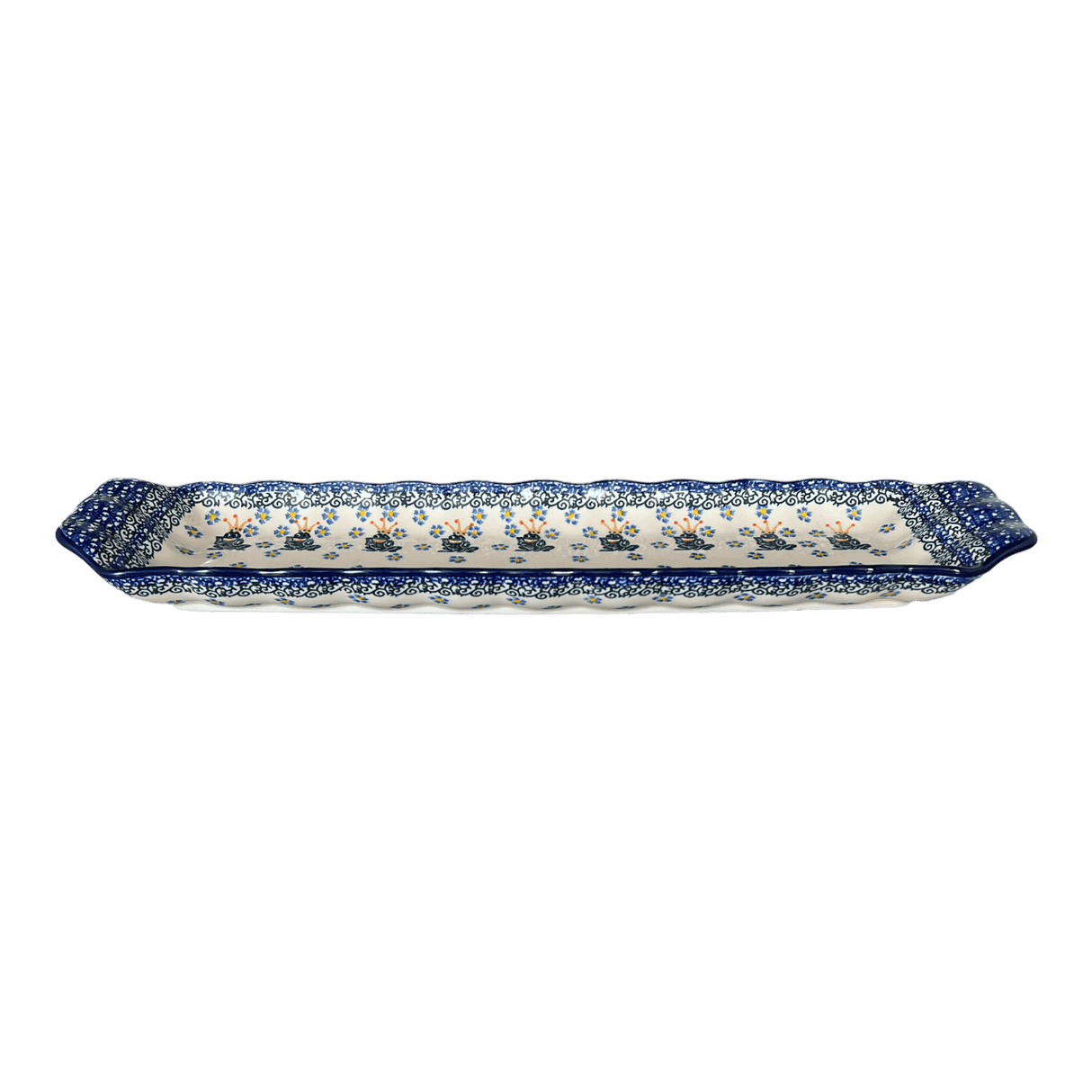 Tray, Rippled, 20" x 5.25" Long in "Frog Prince" by Ceramika Artystyczna | AA44-U9969