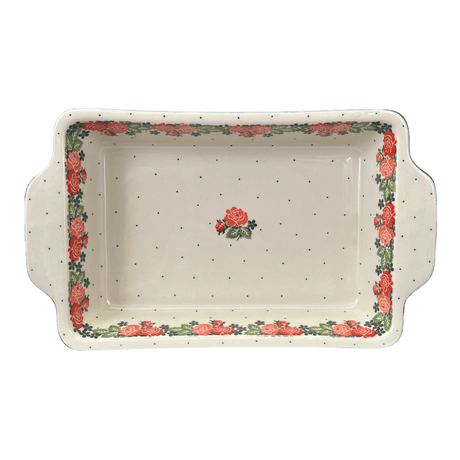 Casserole, Rectangular, Handles, 13" x 8" in "Classic Rose" by Ceramika Artystyczna | AA59-2120Q