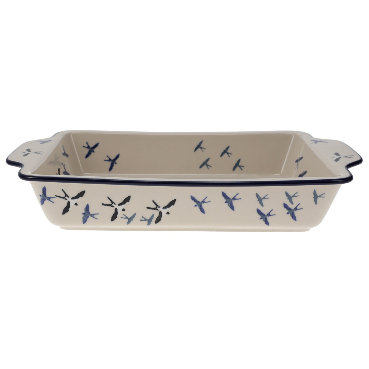 Casserole, Rectangular, Handles, 13" x 8" in "Birds of a Feather" by Ceramika Artystyczna | AA59-U4832