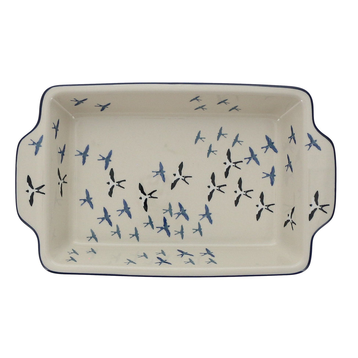 Casserole, Rectangular, Handles, 13" x 8" in "Birds of a Feather" by Ceramika Artystyczna | AA59-U4832