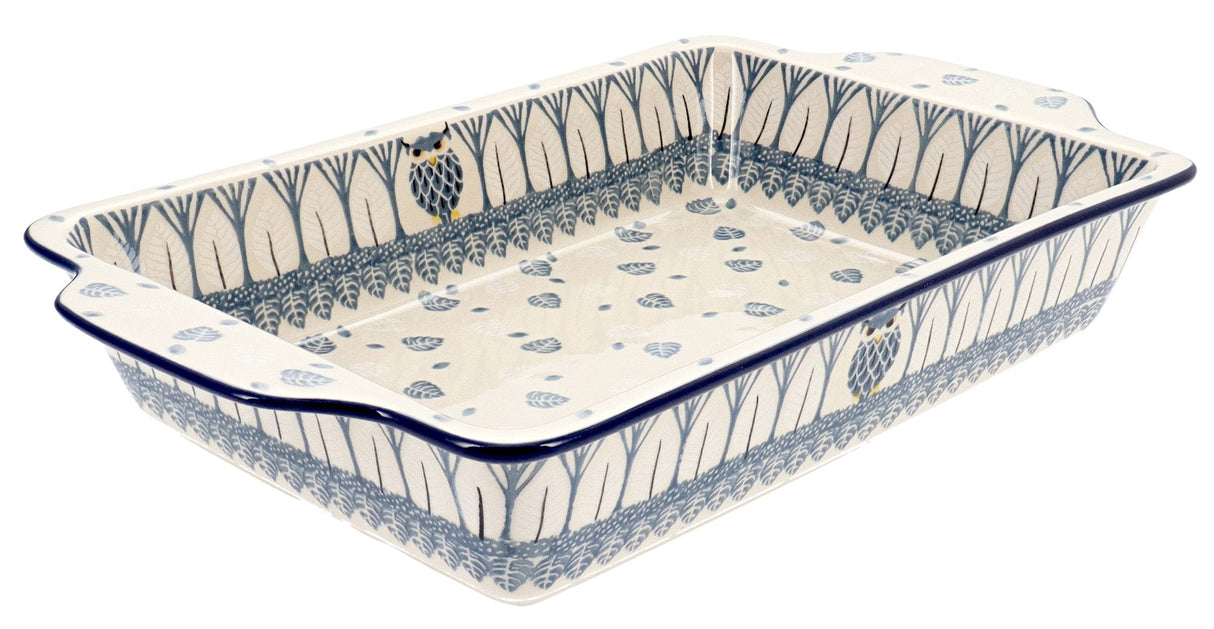 Casserole, Rectangular, Handles, 13" x 8" in "Lone Owl" by Ceramika Artystyczna | AA59-U4872