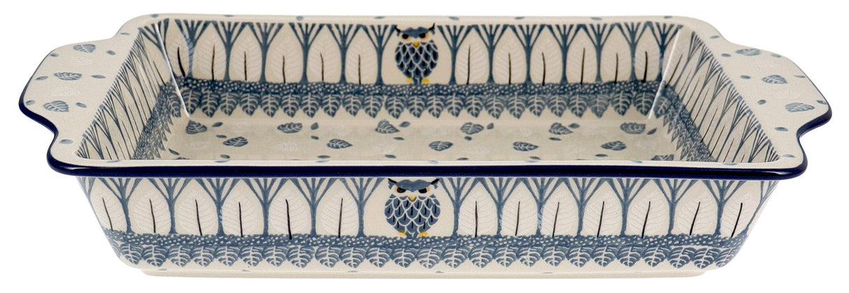 Casserole, Rectangular, Handles, 13" x 8" in "Lone Owl" by Ceramika Artystyczna | AA59-U4872