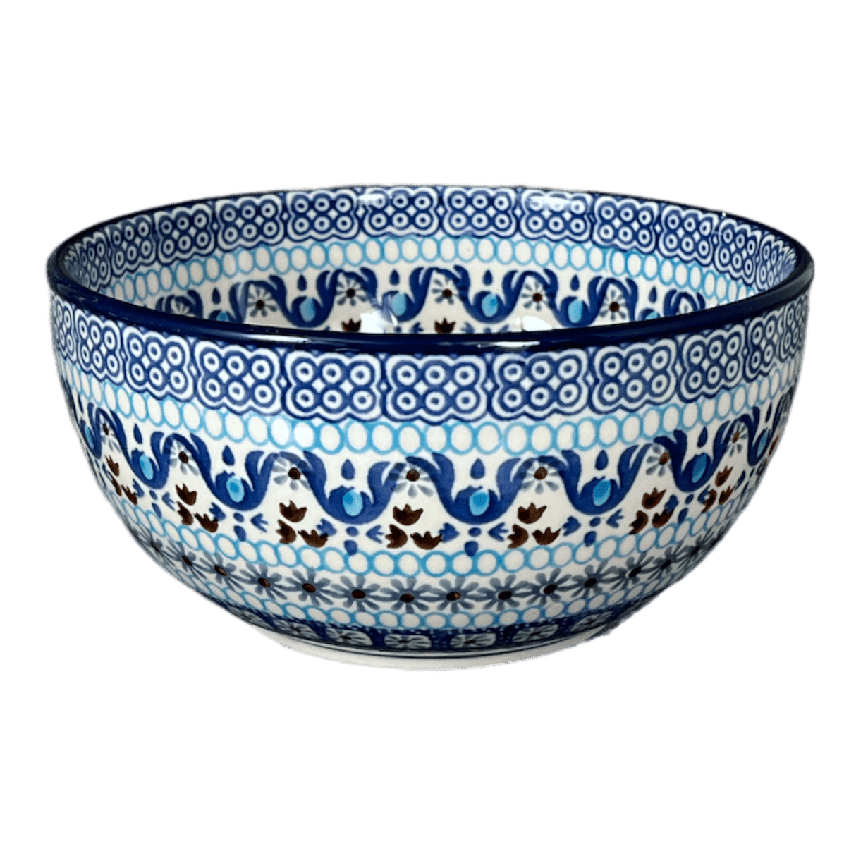 Bowl, Round, Deep, 6.25" in "Blue Ribbon" by Ceramika Artystyczna | AC37-1026X