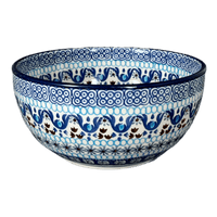 A picture of a Polish Pottery Deep 6.25" Bowl (Blue Ribbon) | AC37-1026X as shown at PolishPotteryOutlet.com/products/deep-6-25-bowl-blue-ribbon-ac37-1026x