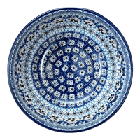 A picture of a Polish Pottery Deep 6.25" Bowl (Blue Ribbon) | AC37-1026X as shown at PolishPotteryOutlet.com/products/deep-6-25-bowl-blue-ribbon-ac37-1026x