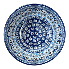 Polish Pottery Deep 6.25" Bowl (Blue Ribbon) | AC37-1026X Additional Image at PolishPotteryOutlet.com