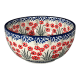 Bowl, Round, Deep, 6.25" in "Red Aster" by Ceramika Artystyczna | AC37-1435X