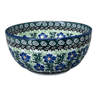 A picture of a Polish Pottery Deep 6.25" Bowl (Clematis) | AC37-1538X as shown at PolishPotteryOutlet.com/products/deep-6-25-bowl-clematis-ac37-1538x