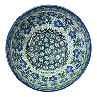 A picture of a Polish Pottery Deep 6.25" Bowl (Clematis) | AC37-1538X as shown at PolishPotteryOutlet.com/products/deep-6-25-bowl-clematis-ac37-1538x