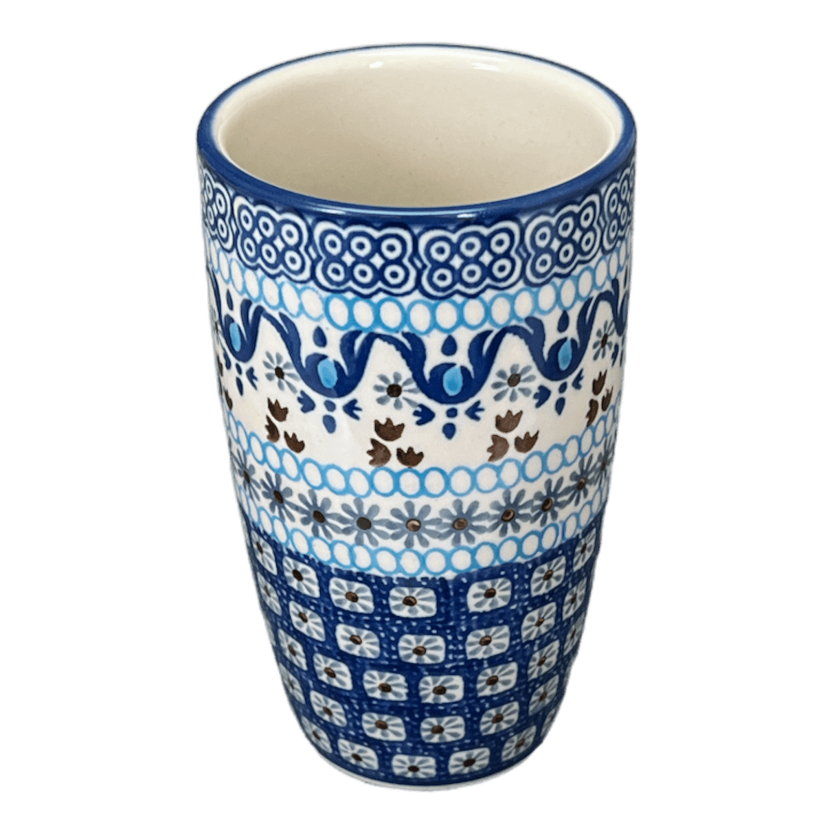 Tumbler, 14 oz in "Blue Ribbon" by Ceramika Artystyczna | AC53-1026X