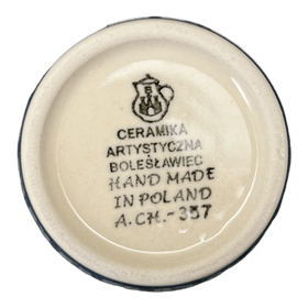 Polish Pottery CA 14 oz. Tumbler (Blue Ribbon) | AC53-1026X Additional Image at PolishPotteryOutlet.com