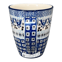 A picture of a Polish Pottery Extra-Large 22 oz. Mug (Blue Ribbon) | AD60-1026X as shown at PolishPotteryOutlet.com/products/extra-large-22-oz-mug-blue-ribbon-ad60-1026x