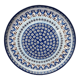Polish Pottery Round Tray (Blue Ribbon) | AE93-1026X Additional Image at PolishPotteryOutlet.com