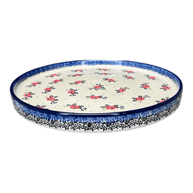 Polish Pottery Round Tray (Wild Rose) | AE93-1525X Additional Image at PolishPotteryOutlet.com
