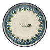 Polish Pottery Round Tray (Peacock Plume) | AE93-2218X at PolishPotteryOutlet.com