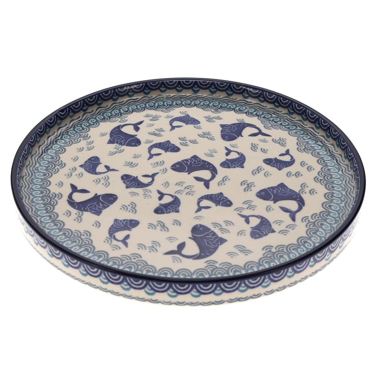 Tray, Round, 10" in "Koi Pond" by Ceramika Artystyczna | AE93-2372X