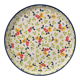 Polish Pottery Round Tray (Floral Trio) | AE93-2376X Additional Image at PolishPotteryOutlet.com
