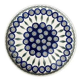 Polish Pottery Round Tray (Peacock) | AE93-54 Additional Image at PolishPotteryOutlet.com