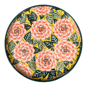 Polish Pottery Round Tray (Sunshine Bloom) | AE93-U1472 Additional Image at PolishPotteryOutlet.com