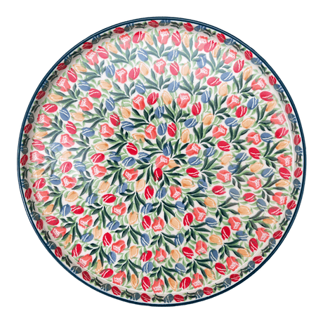 Tray, Round, 10" in "Tulip Burst" by Ceramika Artystyczna | AE93-U4226