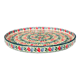 Tray, Round, 10" in "Tulip Burst" by Ceramika Artystyczna | AE93-U4226