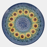 Tray, Round, 10" in "Sunflowers" by Ceramika Artystyczna | AE93-U4739