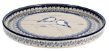 Tray, Round, 10" in "Bullfinch on Blue" by Ceramika Artystyczna | AE93-U4830