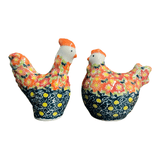 Salt & Pepper, Chubby Chicken, 3" in "Red & Orange Burst" by Galia | GSP08-AN1