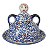 Polish Pottery Collectible Cheese Lady (Blue Canopy) | B001U-IS04 at PolishPotteryOutlet.com