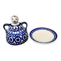 A picture of a Polish Pottery Little Lemon Lady (Gothic) | B002T-13 as shown at PolishPotteryOutlet.com/products/little-lemon-lady-gothic-b002t-13